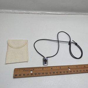 James Avery Sterling Silver & Brown Leather Cord Retired Cross Pendant Necklace